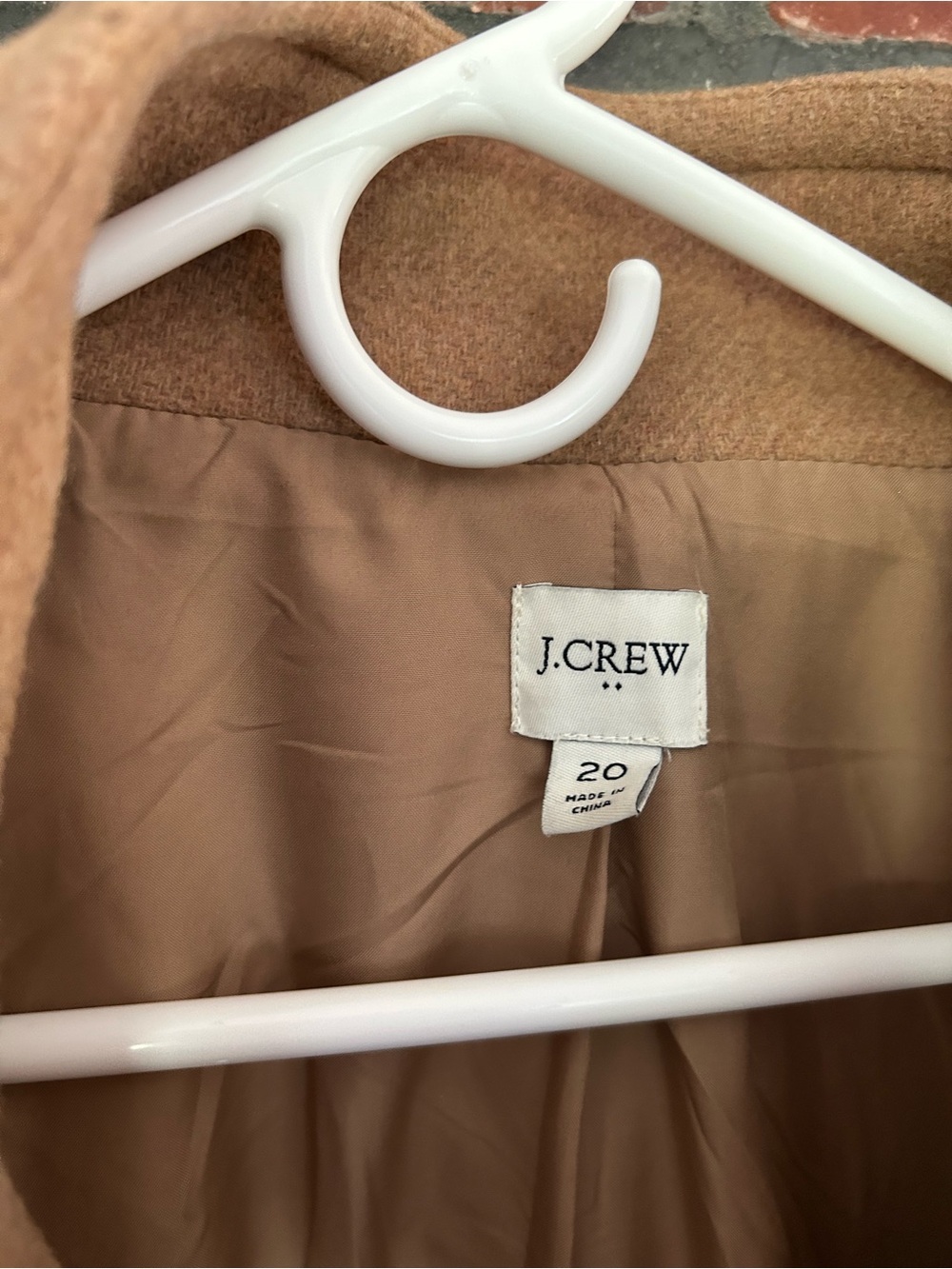 J. Crew Camel Wool-Blend Pea Coat - Zip Front - Picture 3 of 8